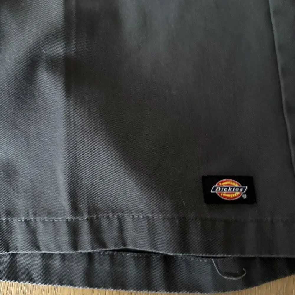 Rare Vintage Dickies Elite Metal Clasp Work Shorts Dark Grey Sz 40X12 Very Clea